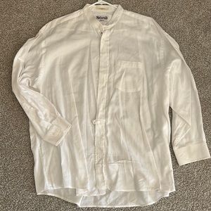 Men’s Naturals Penmans No Collar dress shirt 17 1/2